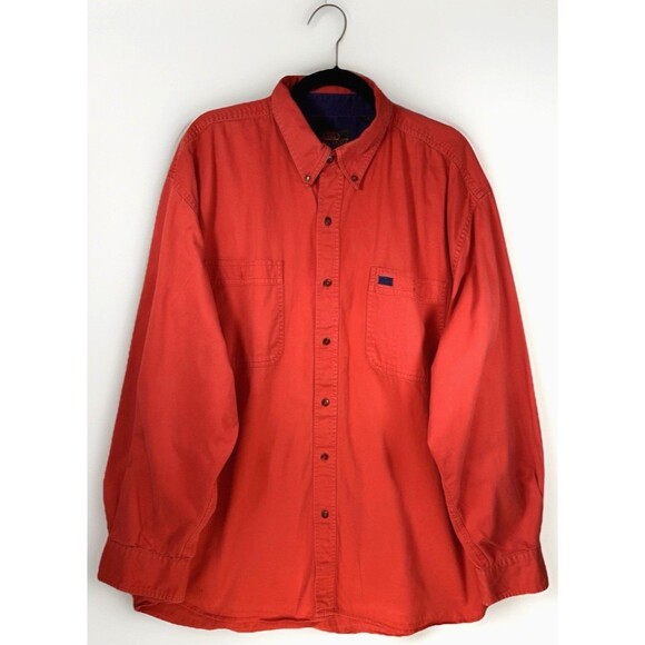 Greatland Apparel‎ Shirt Men's XXL Long Sleeve Heavyweight Cotton Orange - Picture 1 of 11